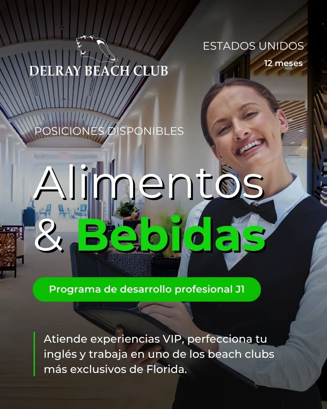 🌊✨ EL TRABAJO QUE MUCHOS SUE&Ntilde;AN&hellip; PODR&Iacute;A SER EL TUYO 🇺🇸🍸
Imagina trabajar frente al mar en Florida, rodeado de lujo, gastronom&iacute;a premium y experiencias exclusivas mientras desarrollas tu carrera internacional en Estados