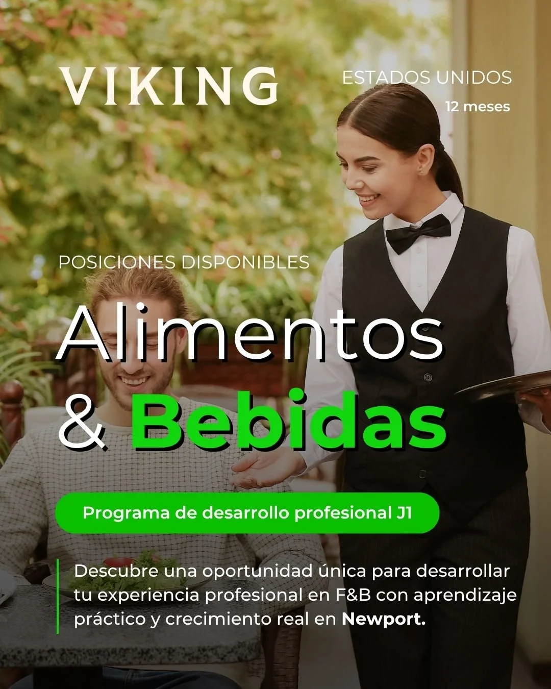 Trabaja en Hotel Viking, un hotel ic&oacute;nico en Newport, Rhode Island, y desarrolla tu carrera en hospitalidad mientras obtienes experiencia profesional en Estados Unidos. ✨

💼 Posiciones disponibles: Alimentos y Bebidas
📍 Newport, Rhode Island