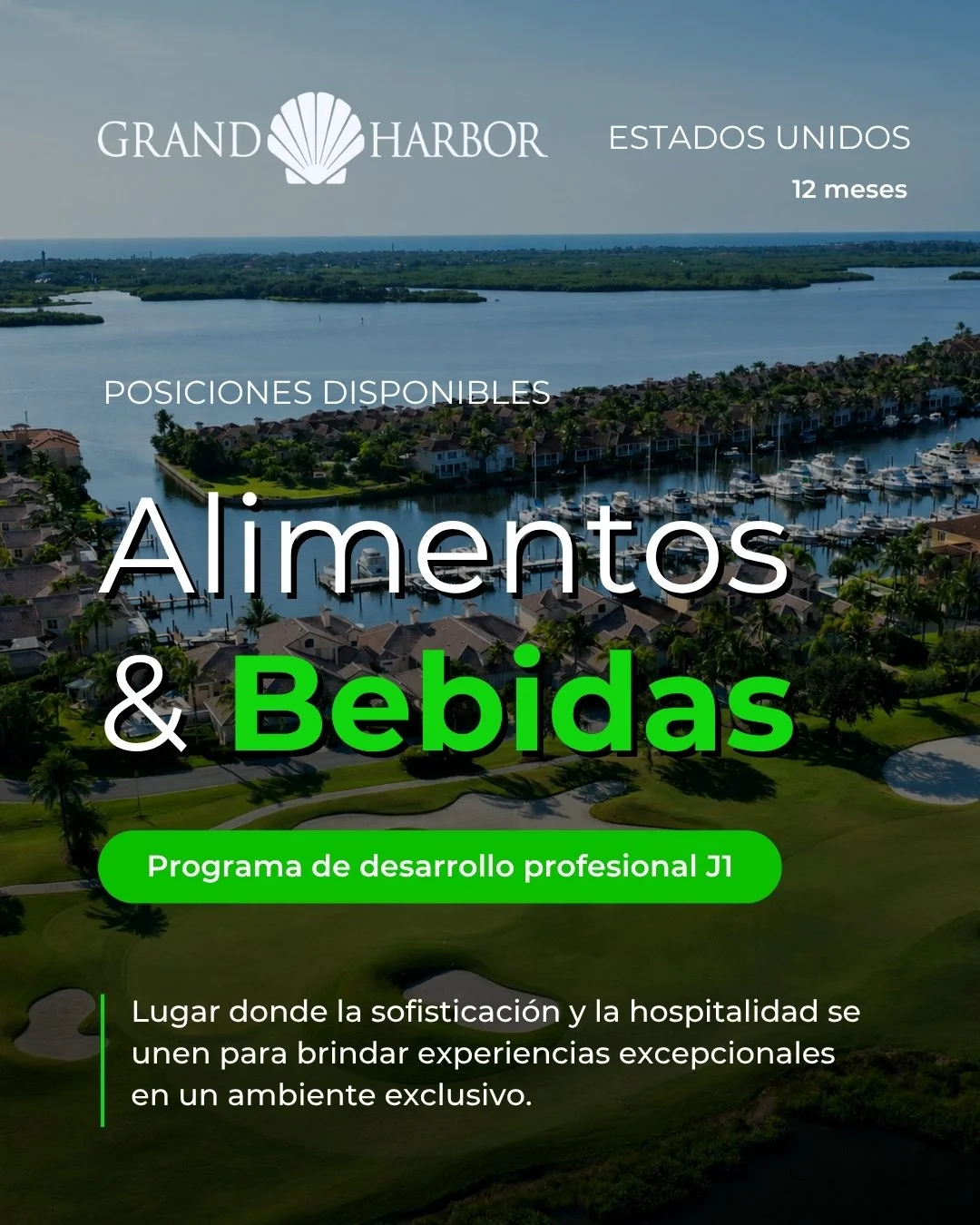 🍽️🇺🇸 &iquest;Quieres trabajar en un exclusivo club de lujo en Florida y ganar experiencia internacional en Alimentos y Bebidas?

💰 Obt&eacute;n ingresos mensuales desde $2,500 USD + pago por horas extra mientras desarrollas tu carrera en Grand Ha