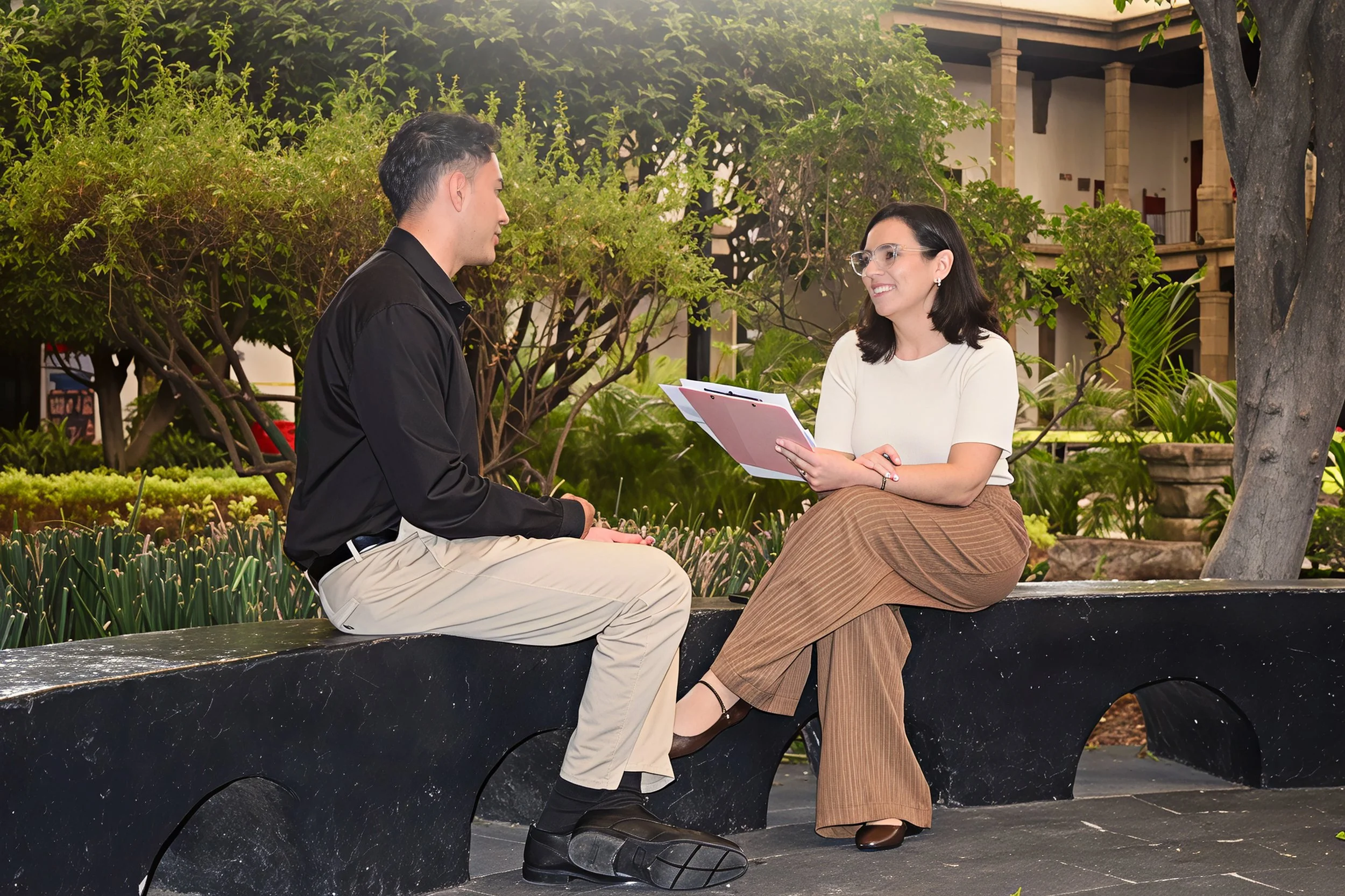 Jóvenes estudiantes de gastronomía entrevistándose en CDMX para prácticas profesionales en Four Seasons Resort Palm Beach con visa J1.