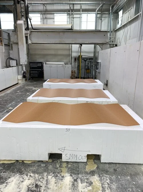 Molds are created for casting.