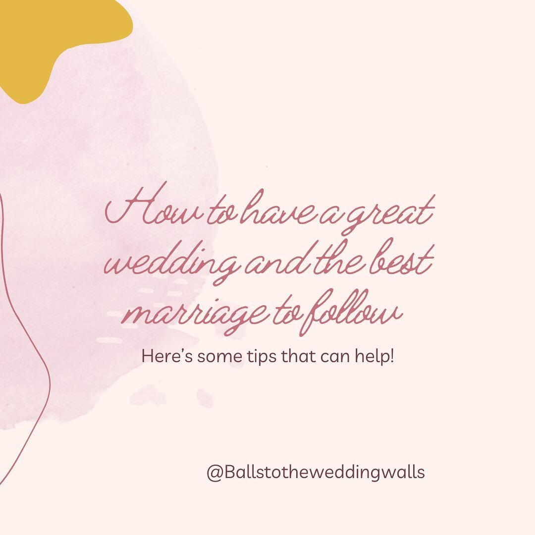 What suggestions do you have for a lasting marriage? 
.
.
. 
#weddingtip #ballstothewalls #happymarriage