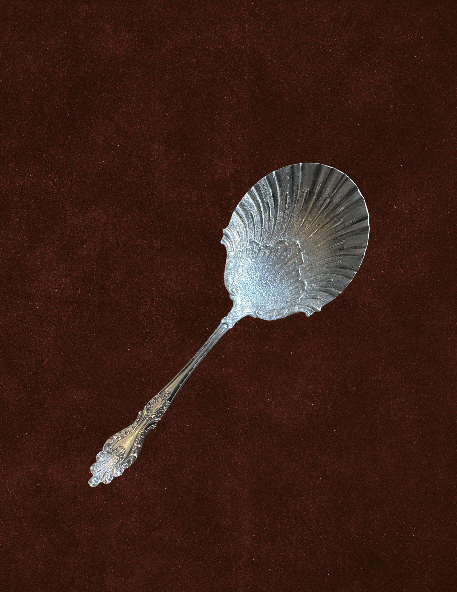 Antique Shell Serving Spoon