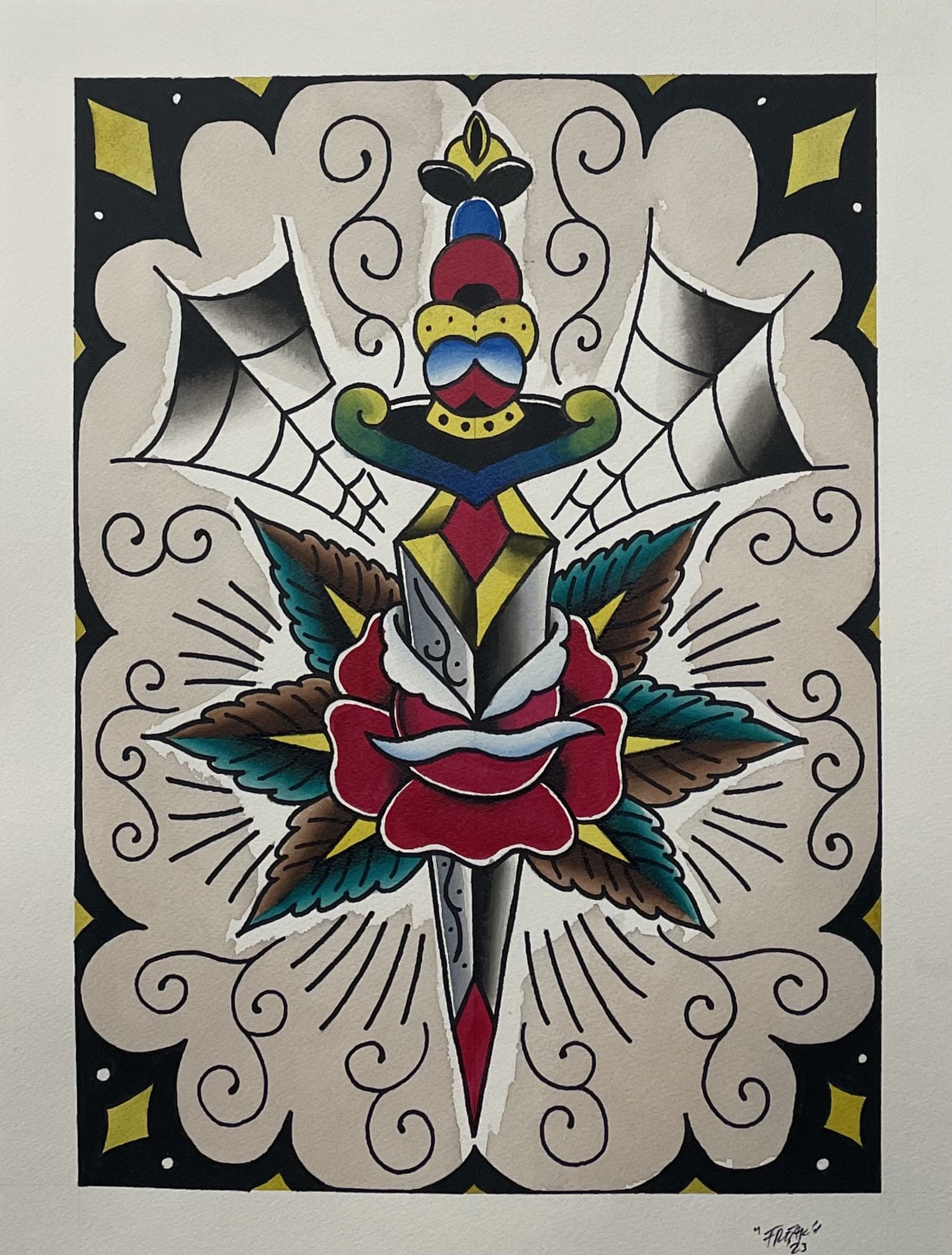 Trad Dagger and Rose