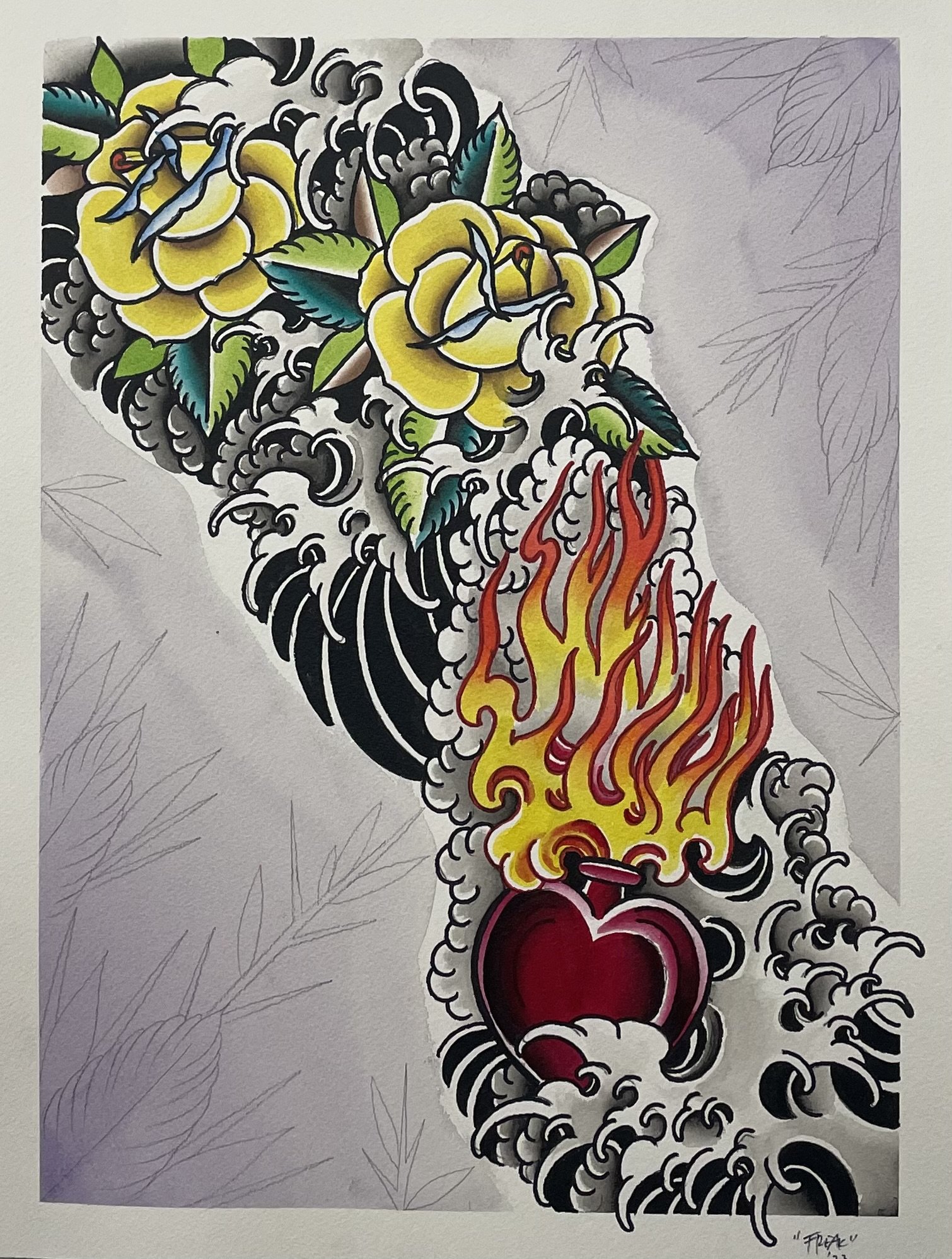 Trad/Japanese Mashup Sleeve Study