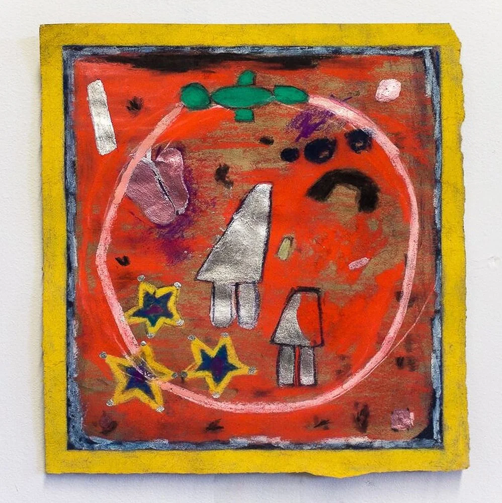 Origin Story (Stars for Melina), pastel on paper, 8 x 8 in., 2020