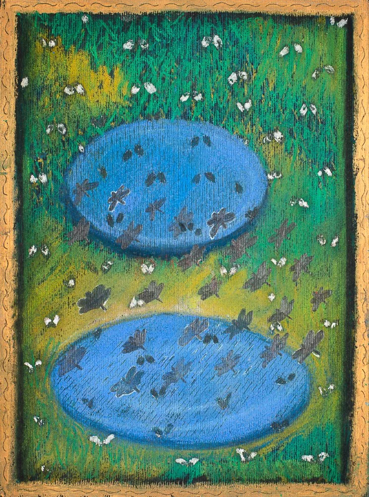 Untitled, pastel on paper, 8 x 10 in., 2020