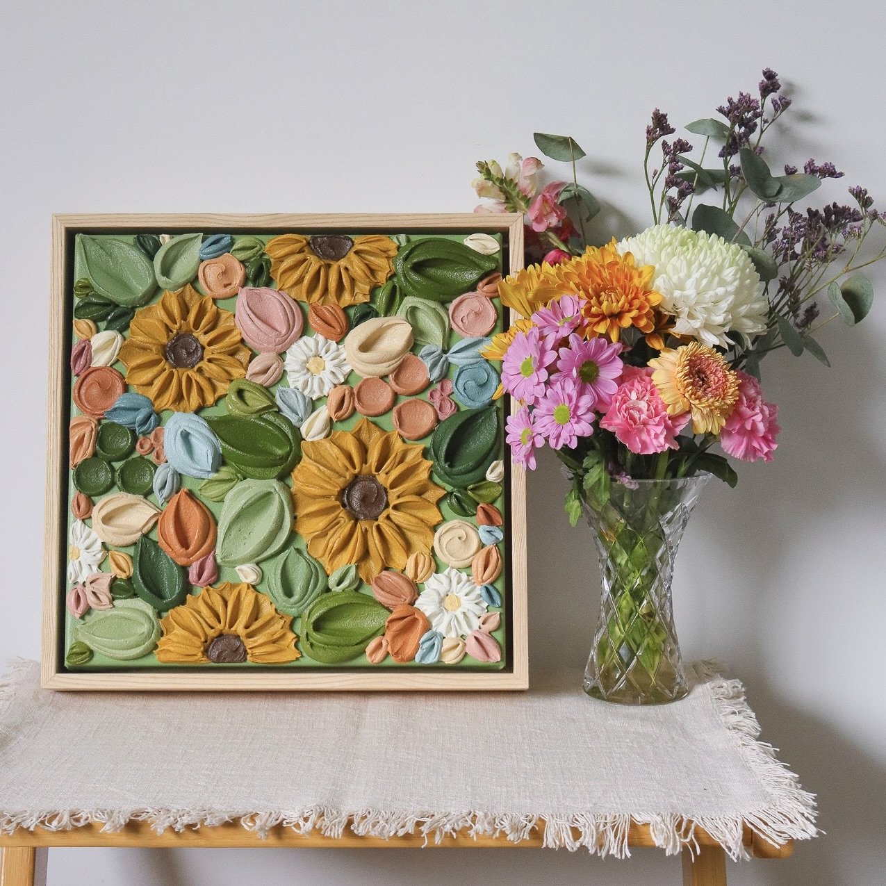 'Sunflower Garden #3' 12x12" - $850.00