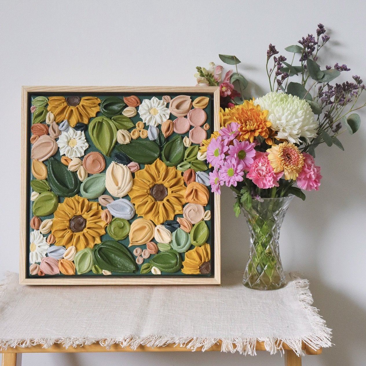 'Sunflower Garden #1' 12x12" - $850.00