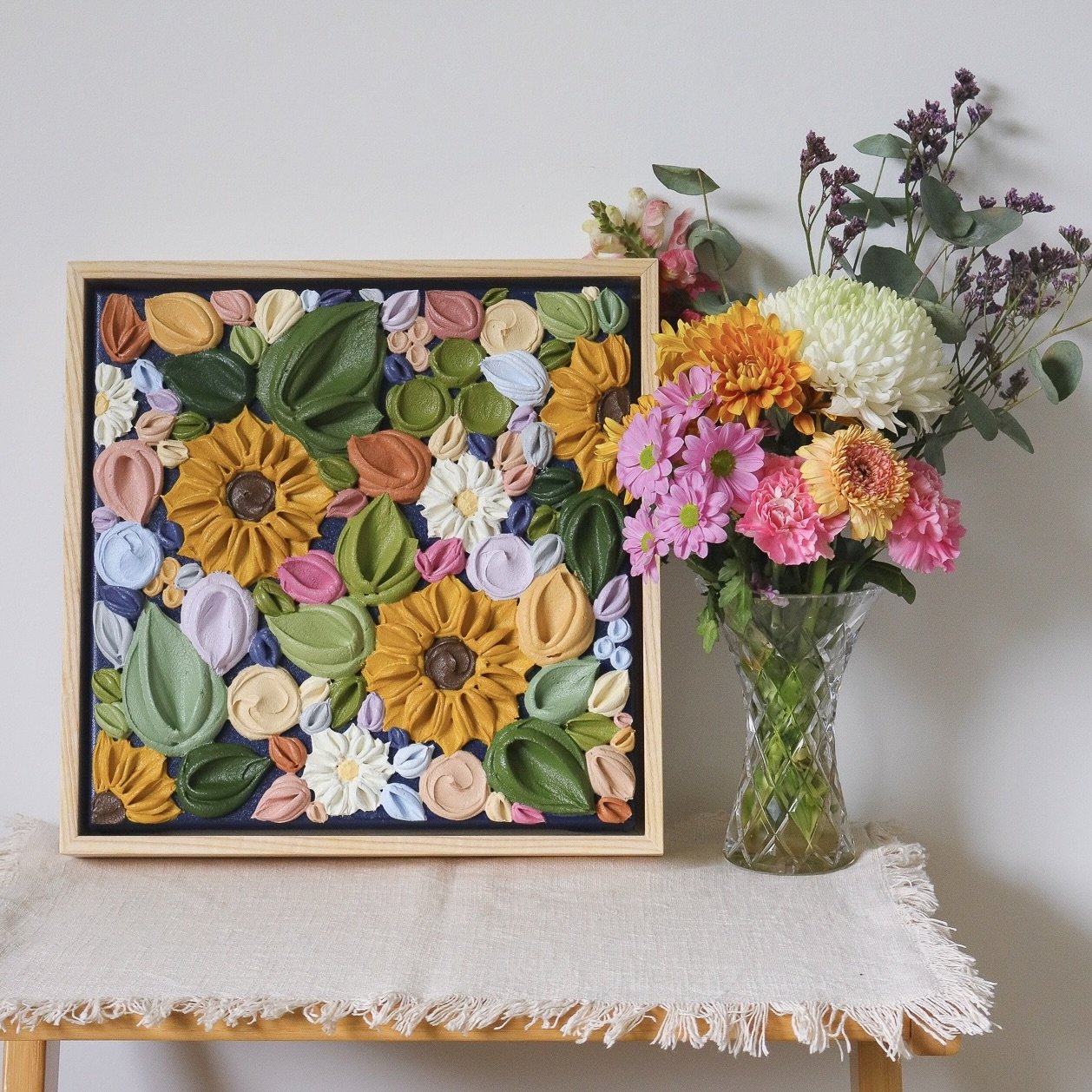 'Sunflower Garden #2' 12x12" - $850.00