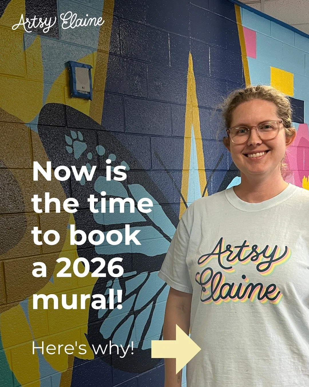 💡 Been thinking about a mural?
🗓️ Planning to do one next year?
📣 Don&rsquo;t wait, reach out today!

Booking this year not only holds your spot in my schedule but ensures you get the lowest rate possible. With rising costs of inflation, everythin