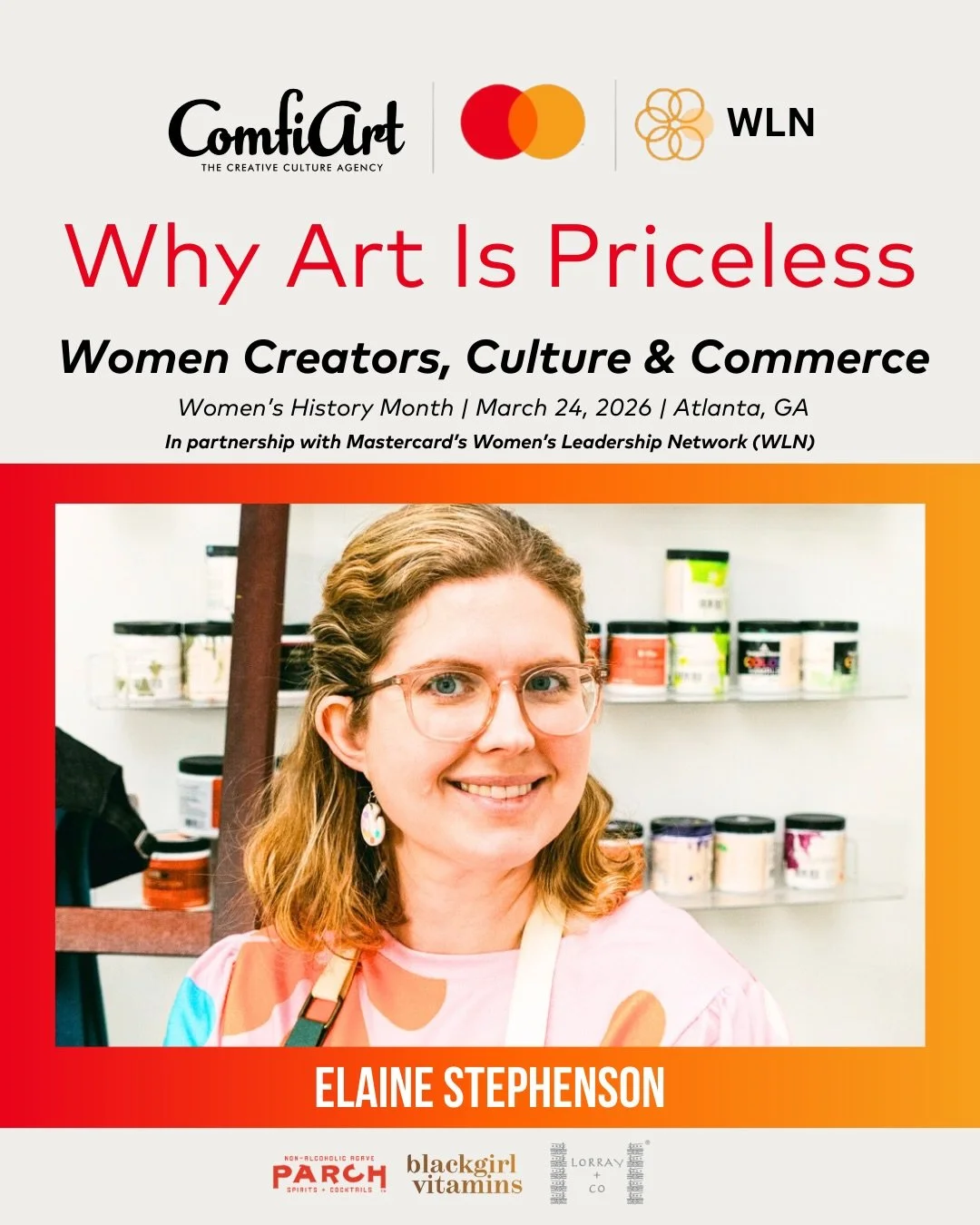 I&rsquo;m excited to share that I&rsquo;ve been selected as a featured artist in Why Art Is Priceless: Women Creators, Culture &amp; Commerce, a Women&rsquo;s History Month showcase hosted by ComfiArt in collaboration with Mastercard.

Through this e