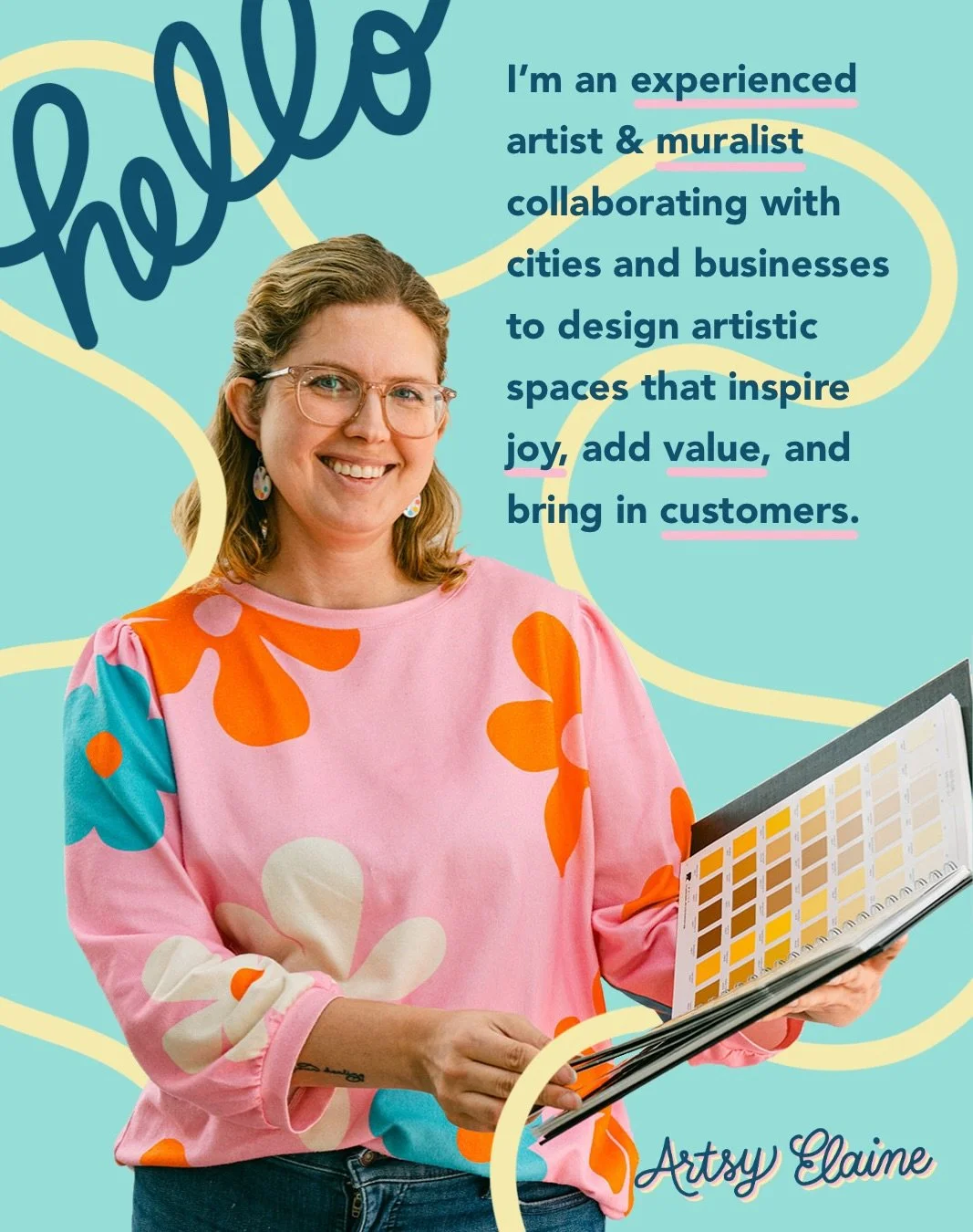 Looking for a muralist who is not only a painter but a strategic partner? Look no further&hellip;

I&rsquo;m an experienced muralist who collaborates with businesses and cities to design artistic spaces that inspire joy, add value, and bring in custo