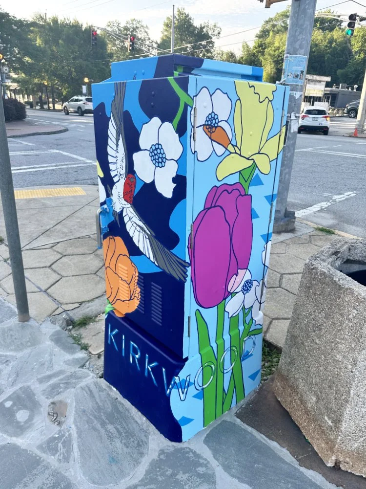 Kirkwood Power Box collaborative mural with Gabi Anderson. 2025