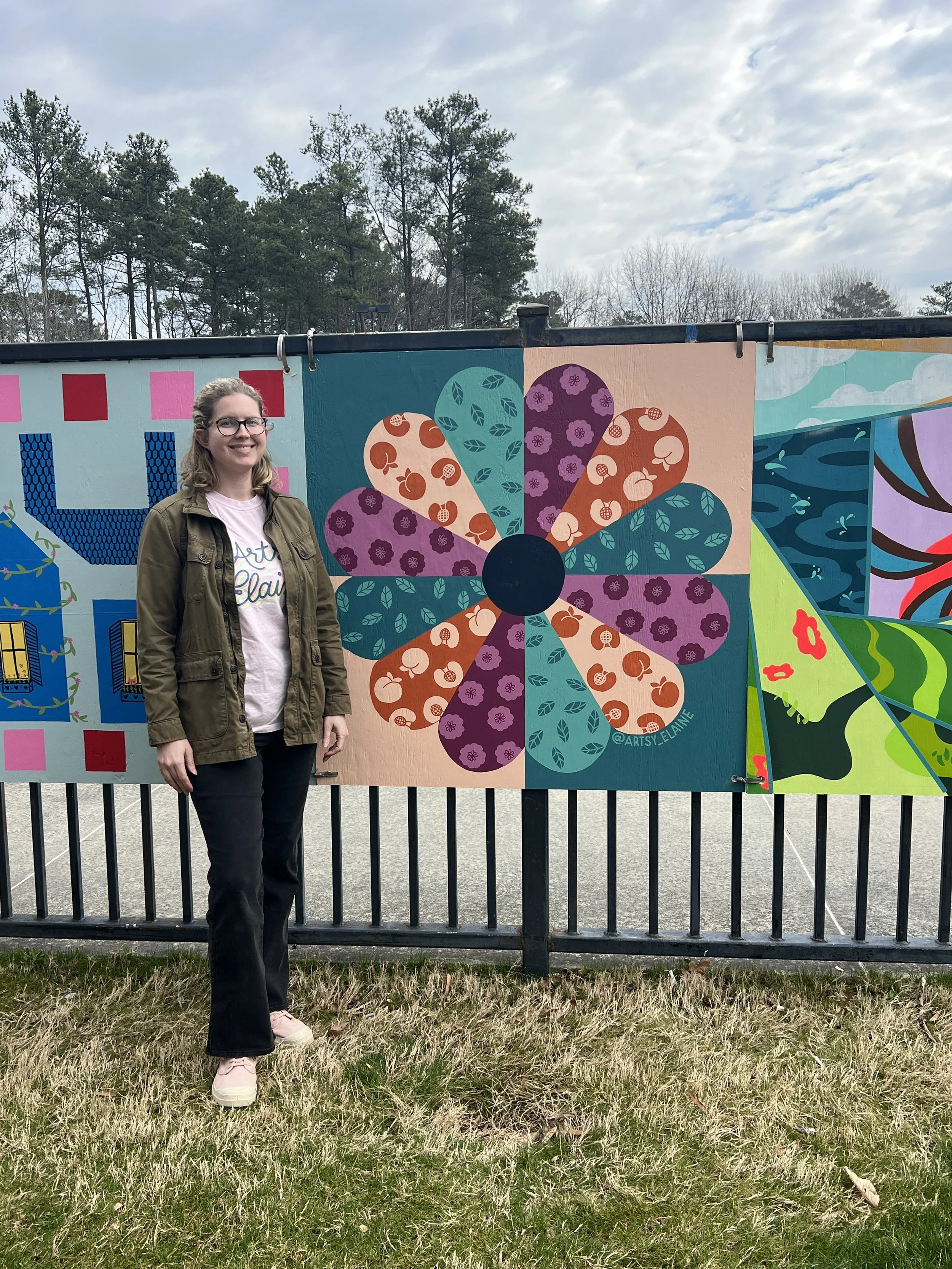 Women's History Month quilt mural for Dunwoody Parks and Recreation. 2026
