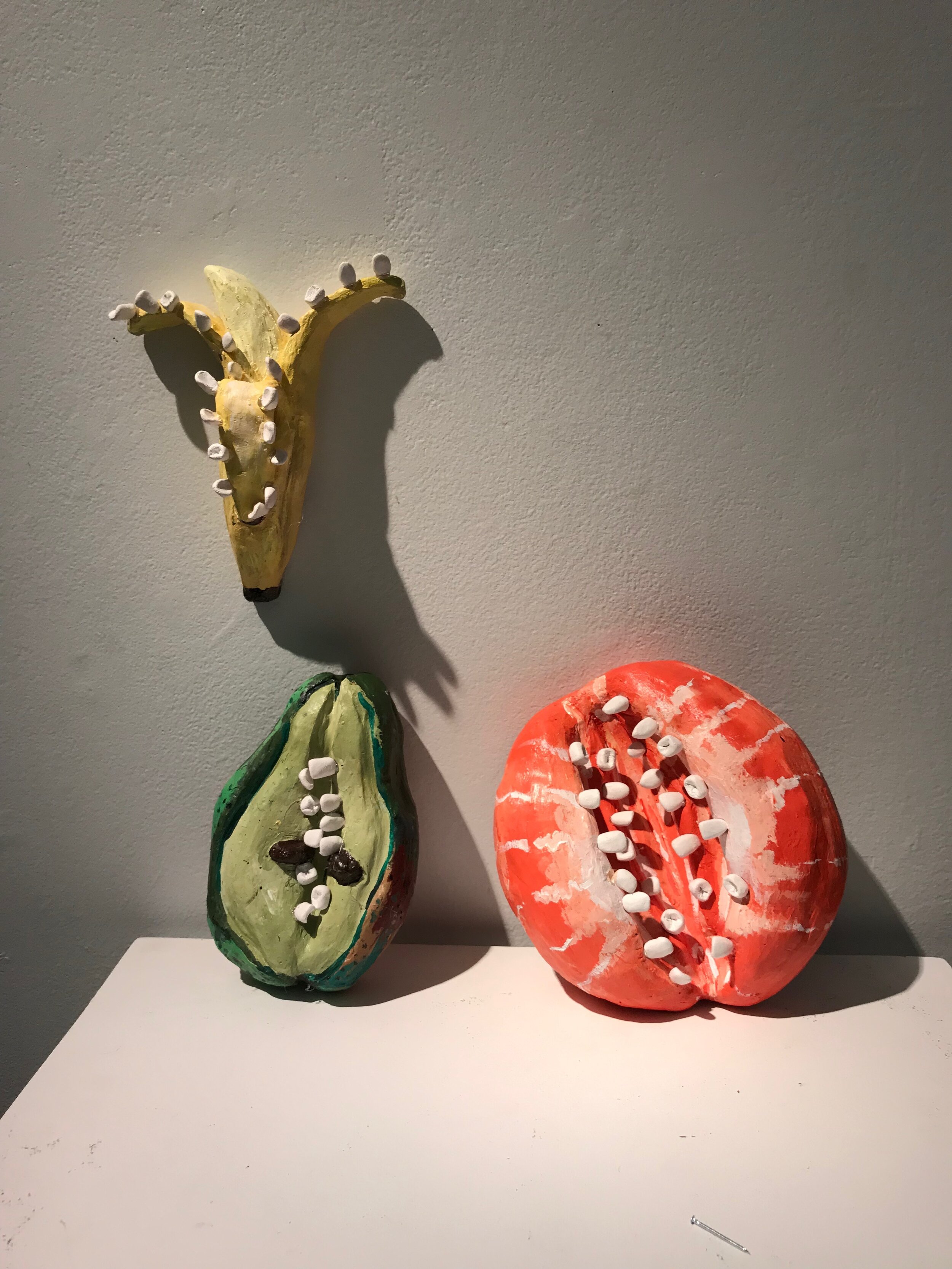 "The One Who Bites Back", 2019, acrylic on ceramics