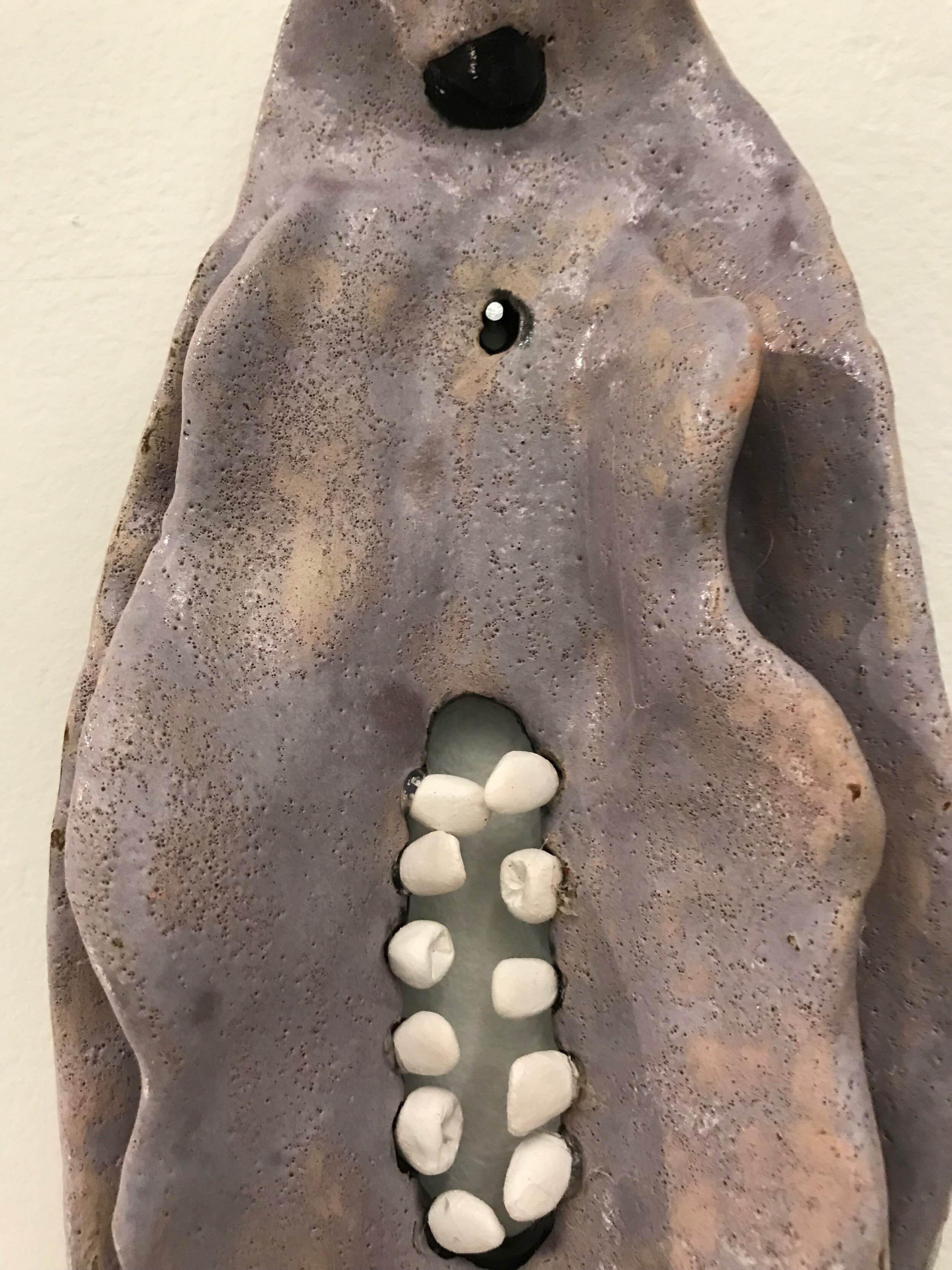 "The One Who Bites Back", 2019, glazed ceramic