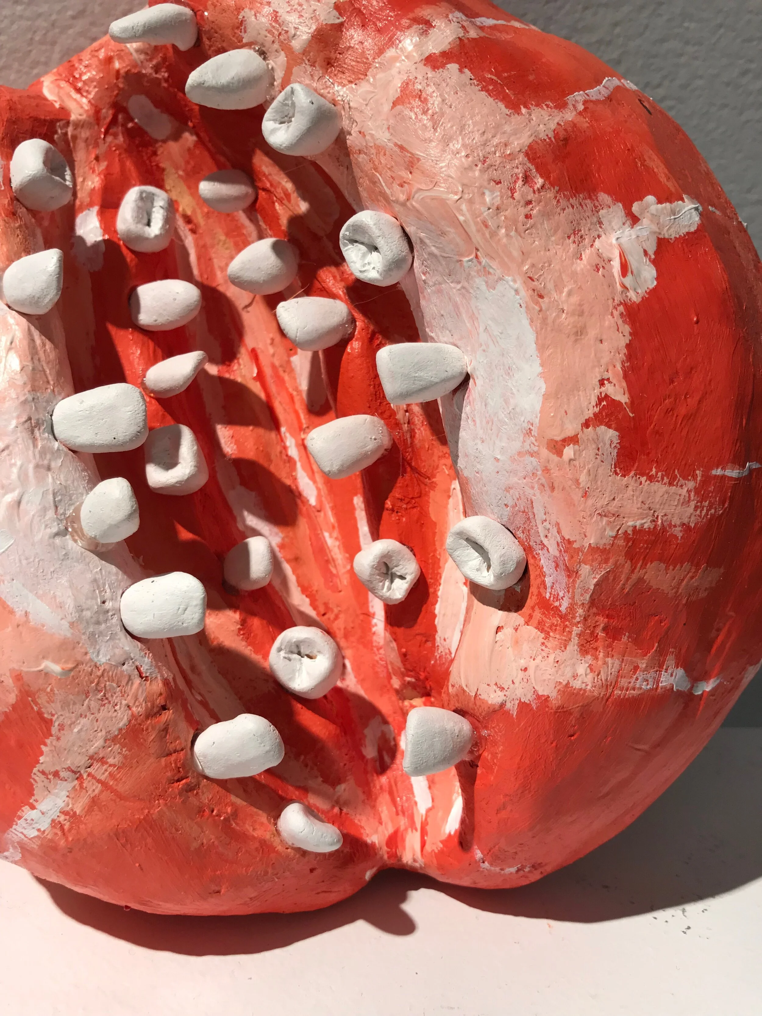 "The One Who Bites Back", 2019, acrylic on ceramic