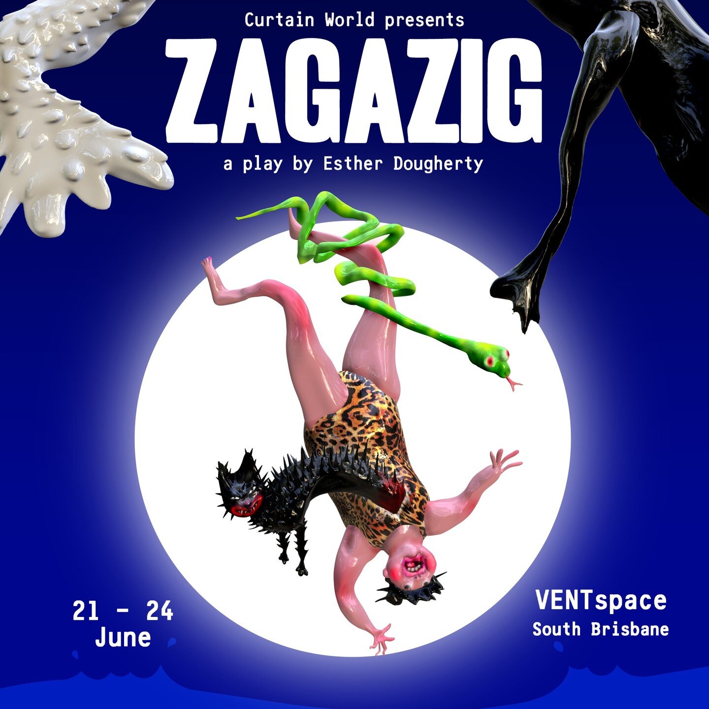 &quot;I saw her call for her mother... I thought it was strange.&quot;

Curtain World is proud to present the debut production of Zagazig by Esther Dougherty. You are invited to a night at the theatre - the theatre of enduring and everlasting dreams 