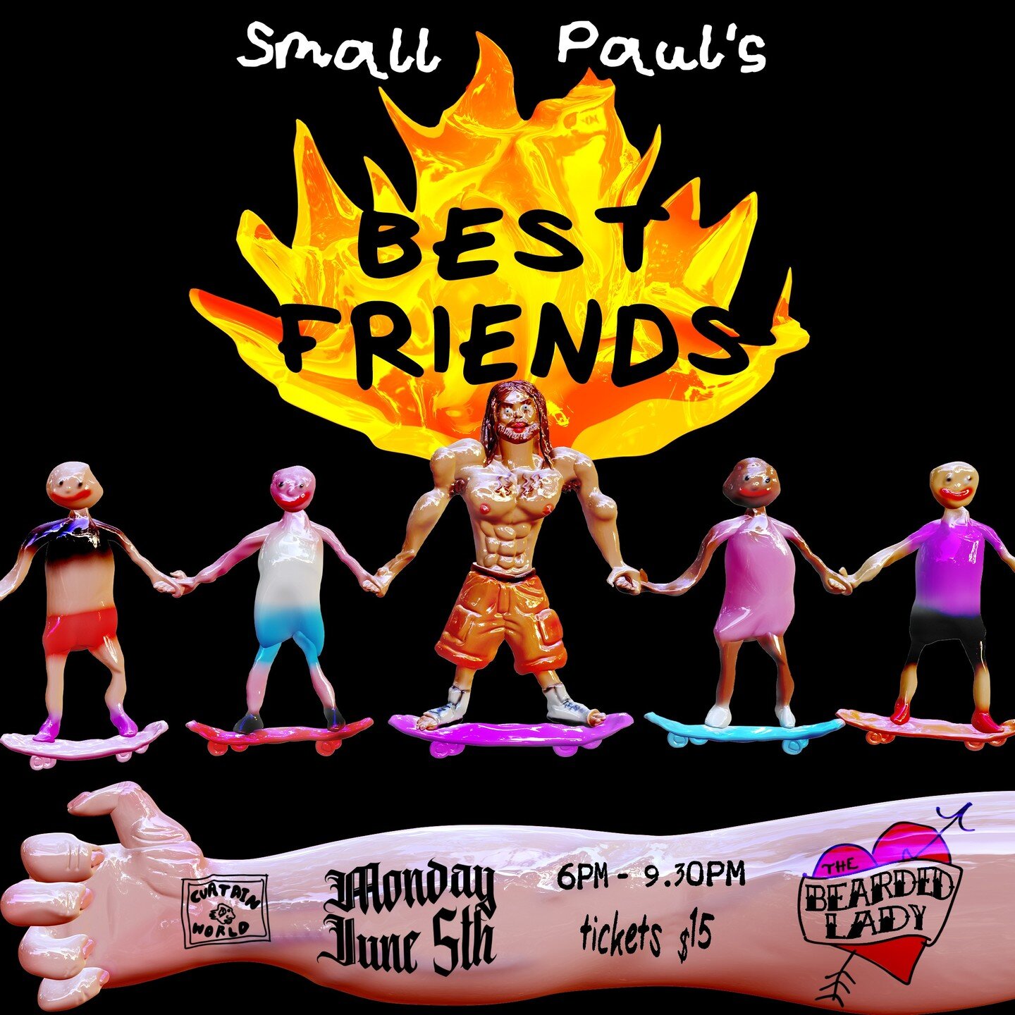We are all best friends in this crazy skatepark we call life...

Small Paul's Best Friends is the Monday night drag king talk show live entertainment special you have been gasping and wailing for!

A night of interviews, of intimate and never before 