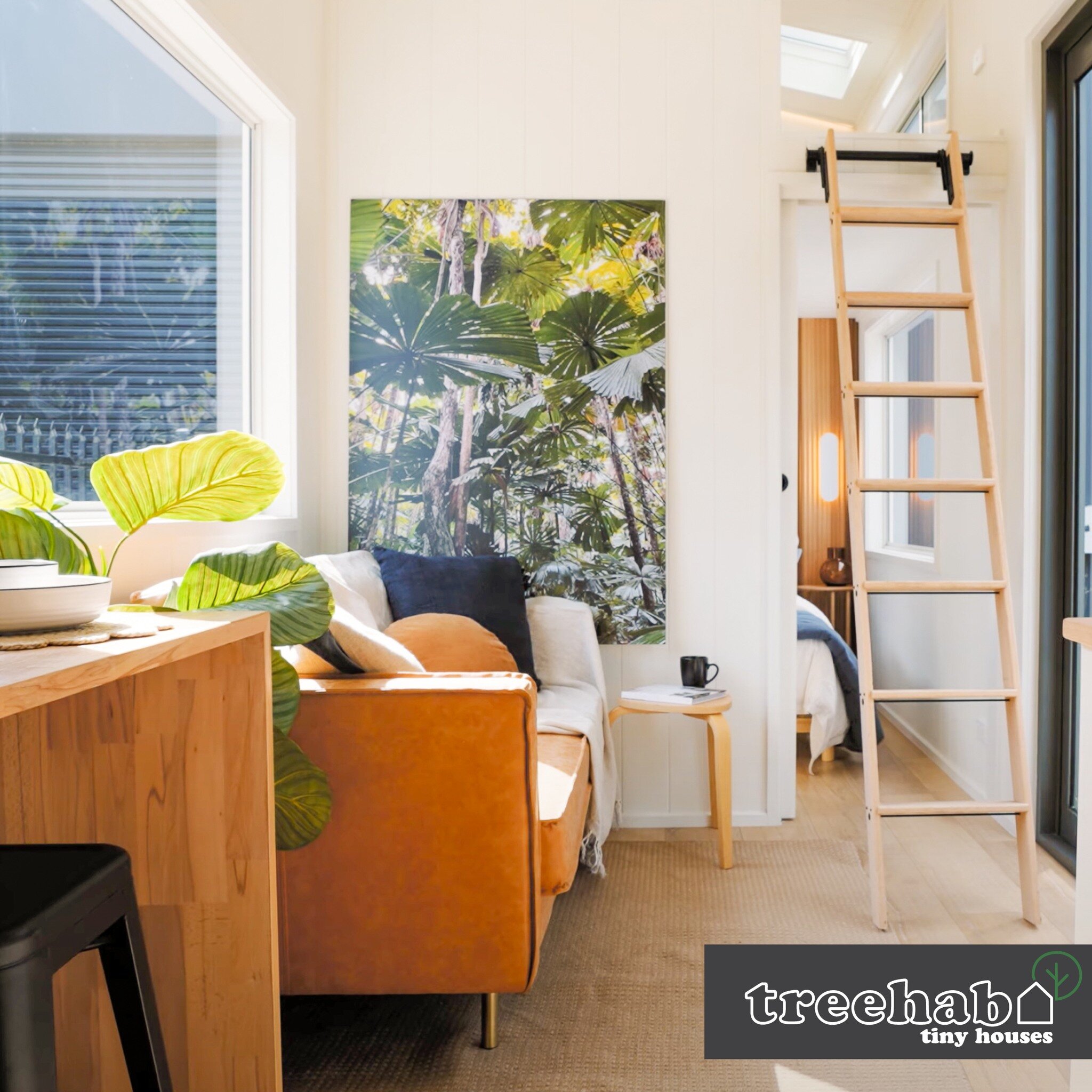 Take a tour of our light and airy Treehab Banksia Tiny Home. 

One of our most popular models, the Banksia has a lower-level bedroom, with options for a Double Loft, effectively sleeping from one up to six people!

With a full-size, light and airy ba