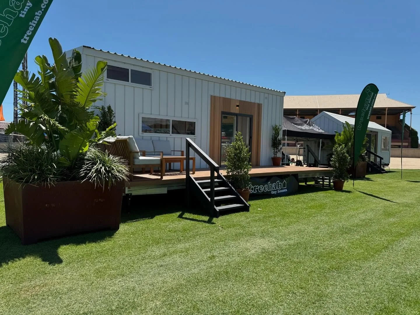 All set up at the Adelaide Tiny House Expo. Look forward to seeing everyone Friday, Saturday and Sunday. Come and say hello.
#tinyhousexpo #tinyhouseonwheels #adelaide