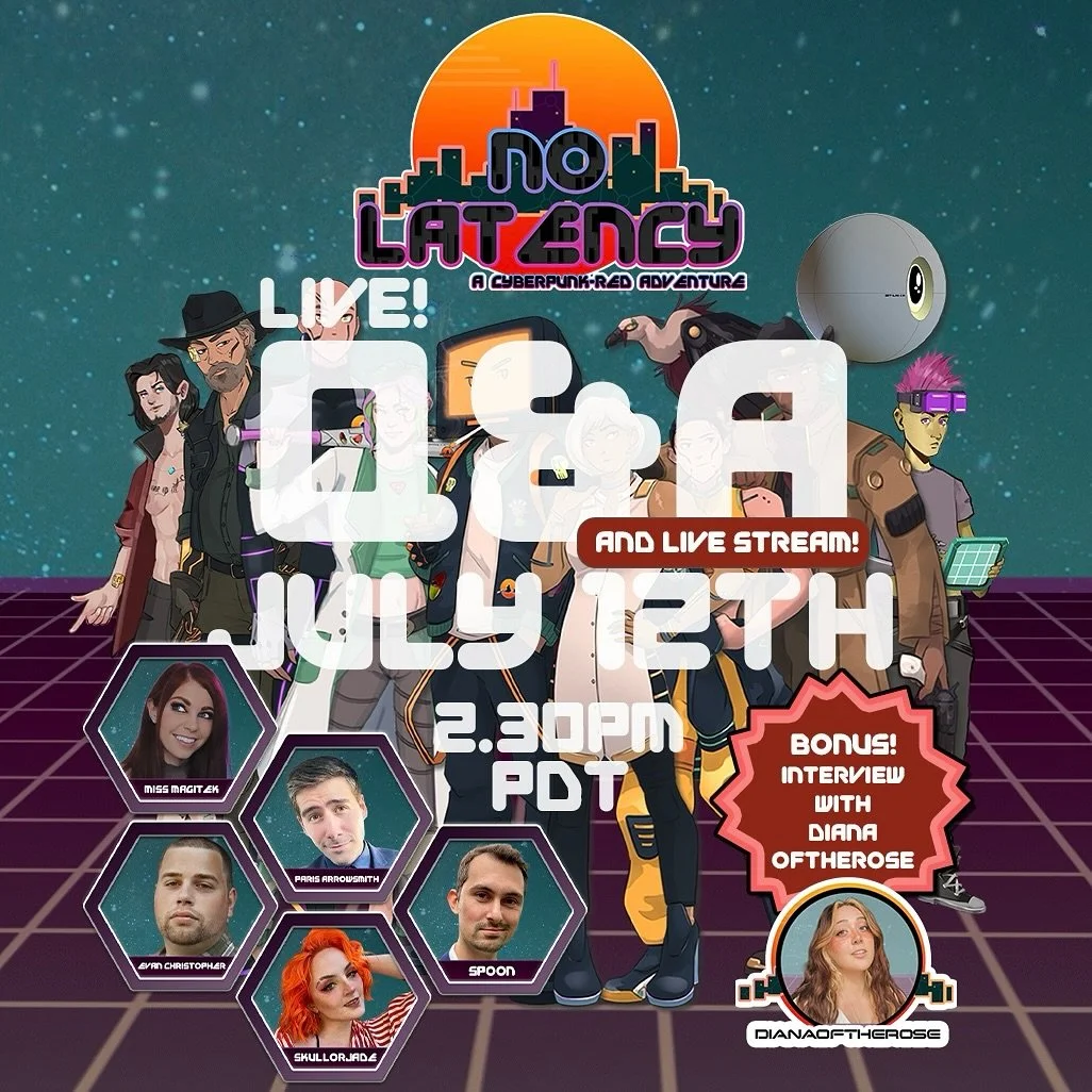Tomorrow we&rsquo;ll be live streaming on YT.
Talking Cyberpunk with the Crew of No Latency,
A Battle Royale, 
an interview with @dianaoftherose 
and perhaps some other surprises along the way...

Make sure you&rsquo;re there chooms!
Link in Bio

#cy