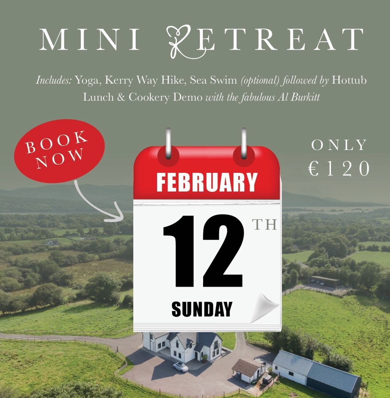 Our next Mini Retreat is March 12th! This is the last mini retreat before the summer. 
We only have a few spots left so please book early to avoid disappointment. 

Itinerary:
9am welcome 
9.15 yoga 
10.30 Kerry Way Hike 
Sea Swim (optional)
Followed