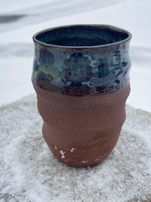 Green swirl cup