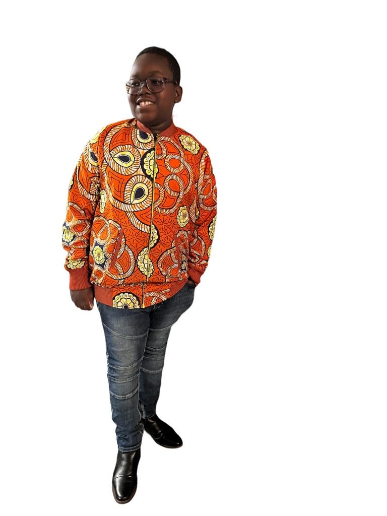 Boy's African Long Sleeve Blouse - African Print Casual Jacket For Child