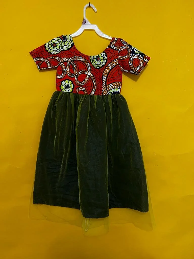 slim fit dress slacks Oyin Green and Gold Midi Dress
