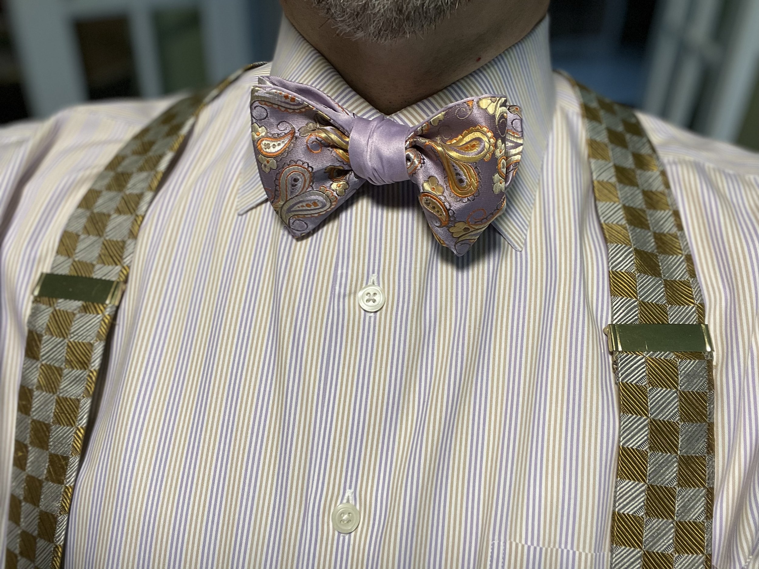 A reversible, or double-sided, bowtie allows for multiple options of tying and imagery with the neckwear. Consider these for varying outfit options.