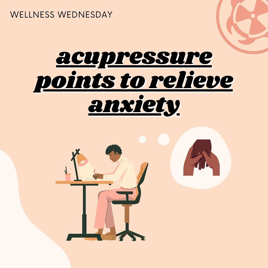 With the school year coming to an end, the feeling of anxiety is normal. This can manifest in multiple ways such as feelings of panic and fear, muscle tension, and more. Here are a few acupressure points to relieve some of that anxiety!