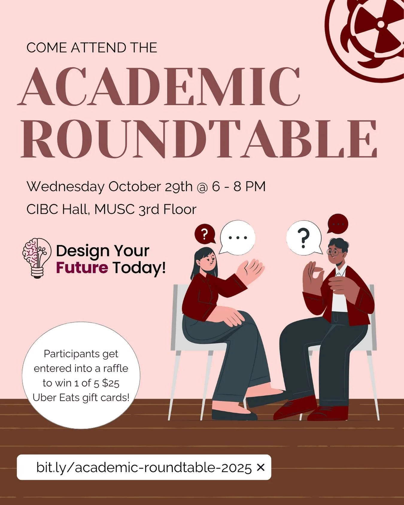 🌟 Academic Roundtable 2025 🌟
Engage, connect, and dine with McMaster Science faculty in an evening of meaningful conversation and connection. 🍴✨

🗓️ Date: Wednesday, October 29
🕕 Time: 6:00 PM &ndash; 8:00 PM
📍 Location: CIBC Hall, MUSC 3rd Flo