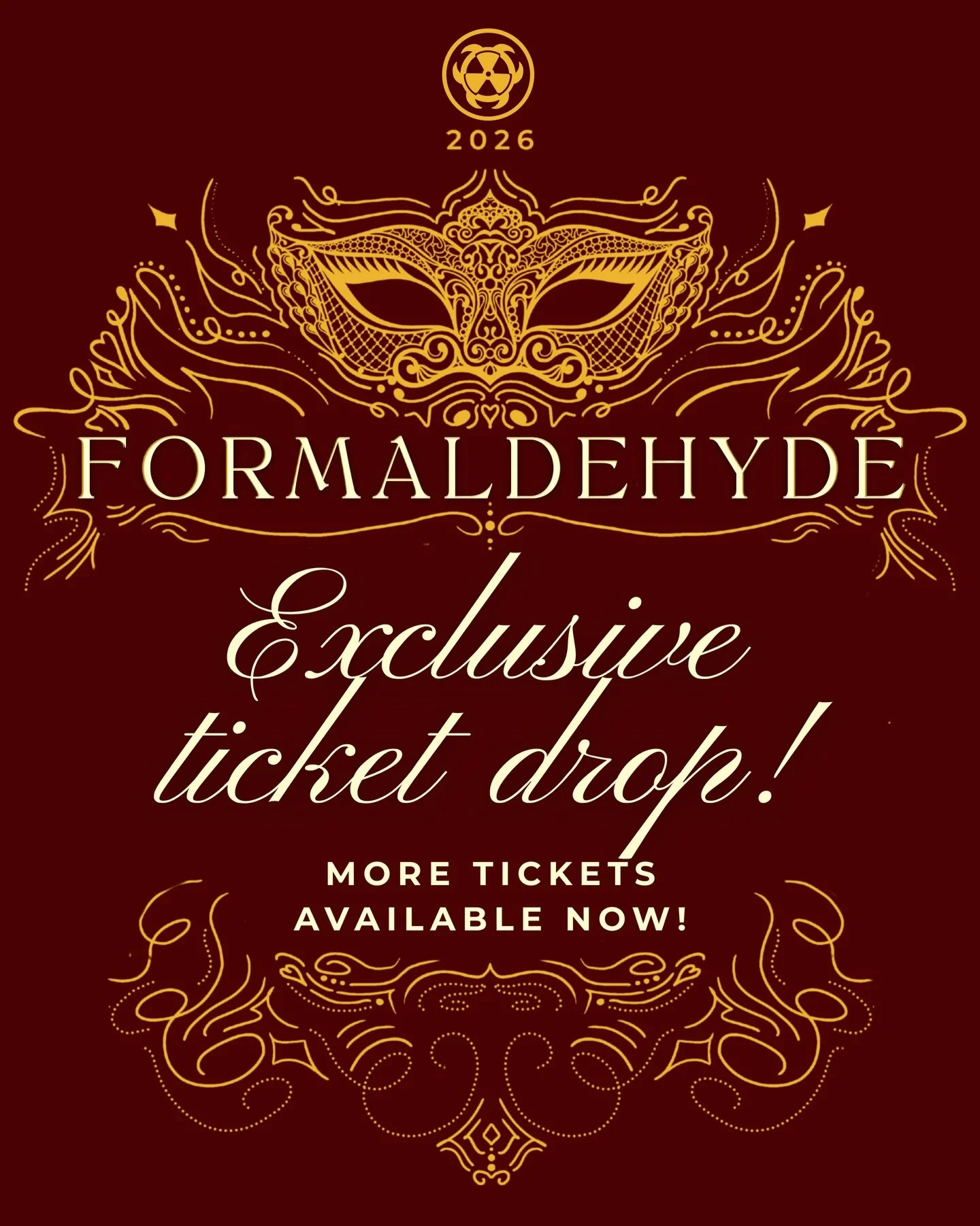 Hey MacSci! Didn&rsquo;t get a chance to snag tickets to Formaldehyde 2026: A Moonlit Masquerade? Well, we have a VERY LIMITED amount of tickets on sale RIGHT NOW! 

Grab yours ASAP using the link in our bio! 

Formaldehyde will take place on January