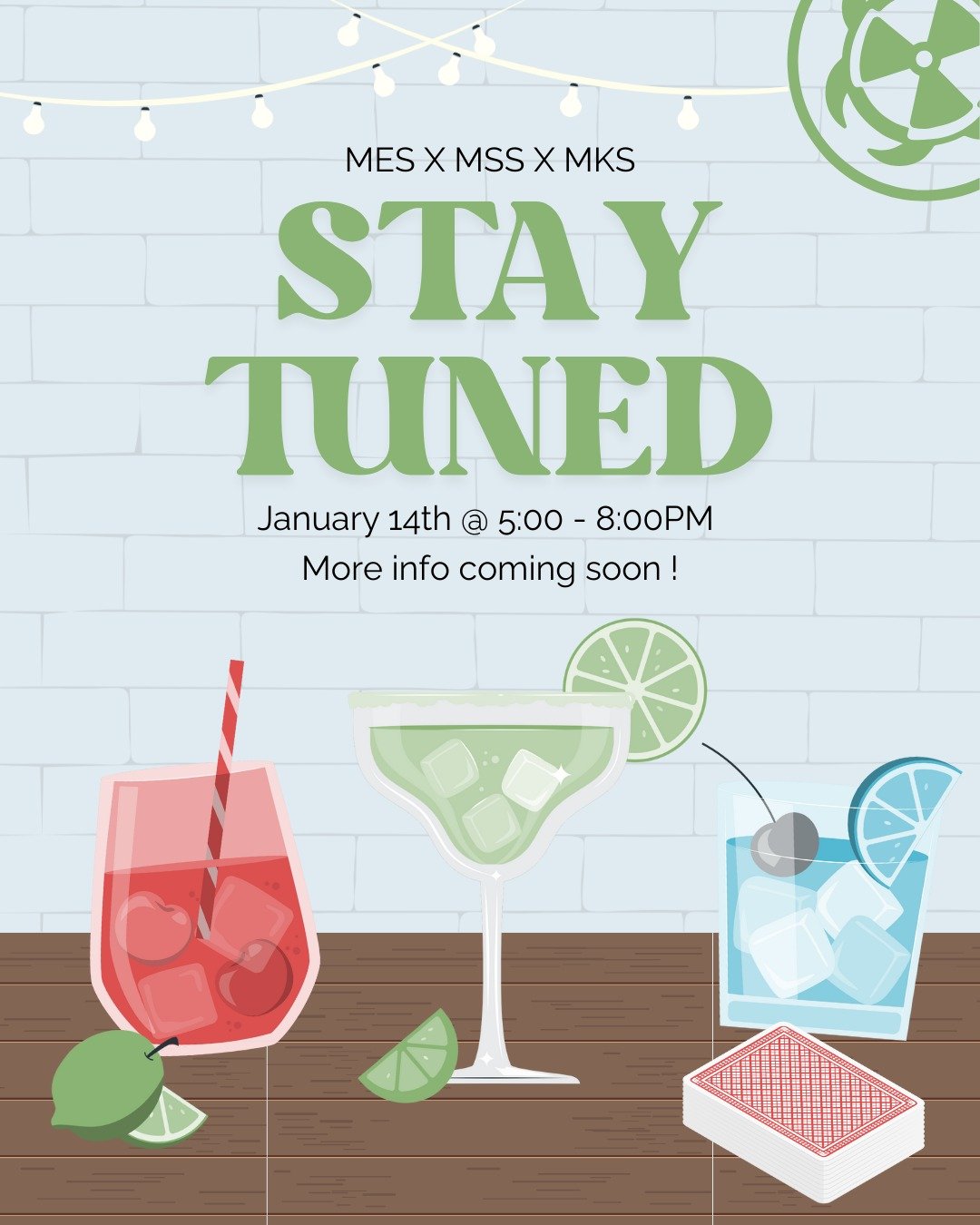 Hey MacSci! 
If you&rsquo;re craving a study break and a little socializing, we&rsquo;ve got you covered.
Join us on January 14 at 5-8 pm as we mix flavours and faculties for a fun, refreshing afternoon 🍹✨
Stay tuned for more details!