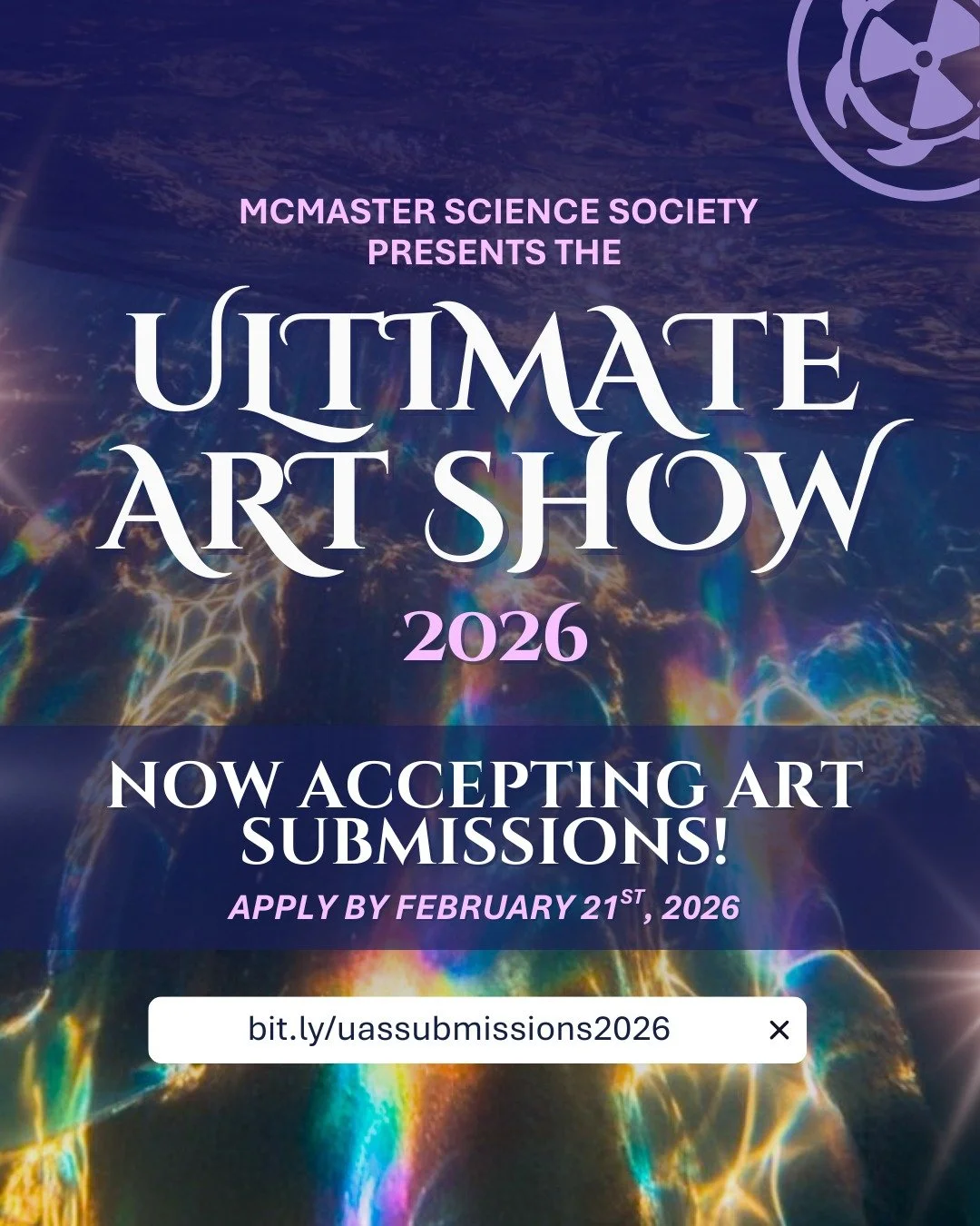 Display your art with MacSci at our Ultimate Arts Show where we will be celebrating artists at McMaster University! Whether you're a visual artist, musician, dancer or creator of any kind, we want YOU to join us on Thursday, March 19th, 2026, from 12