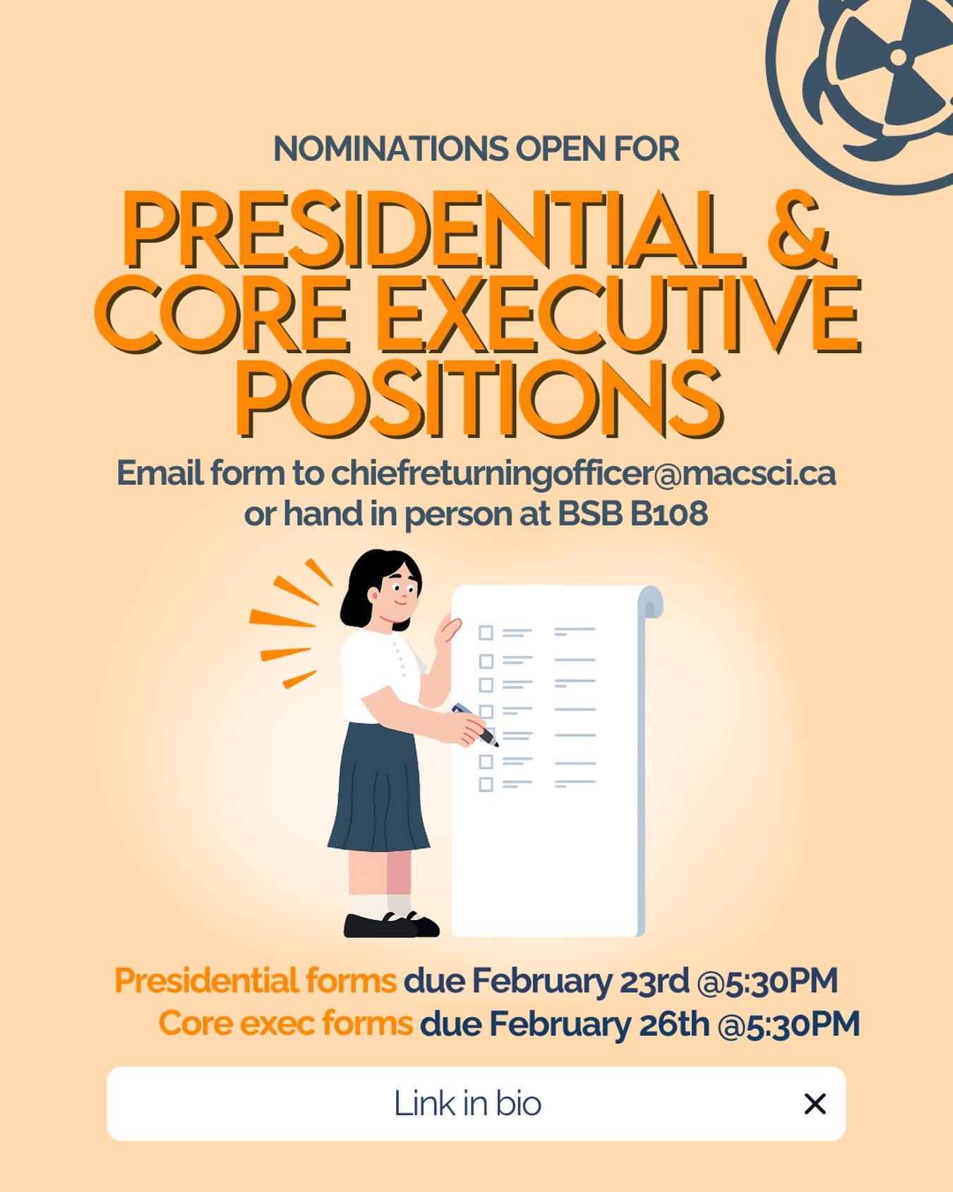 ATTENTION ALL FACULTY OF SCIENCE STUDENTS ‼️

Have you ever wanted to be actively involved in the MSS as an executive member? Do you have a passion for leadership, and teamwork? We are excited to announce that MSS Presidential and Core Executive nomi