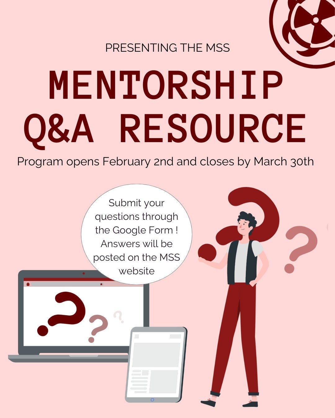 Calling all first-years!! Have you ever had questions about Level II Program selection, housing, maybe even co-op and research opportunities? Well the Mentorship Program is here to help with the Q&amp;A Resource platform on both Instagram and the MSS