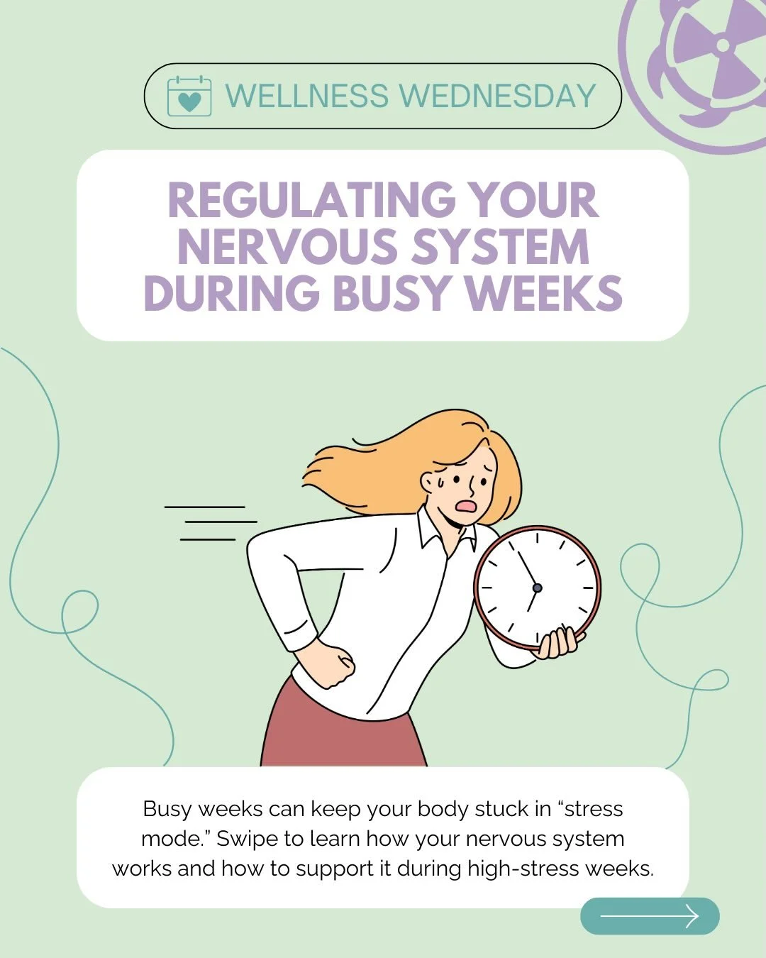 Hey MacSci and Happy Wellness Wednesday!
Busy weeks can keep your body stuck in &ldquo;stress mode.&rdquo; Learning how to regulate your nervous system can help improve focus, reduce overwhelm, and protect your energy, without sacrificing productivit