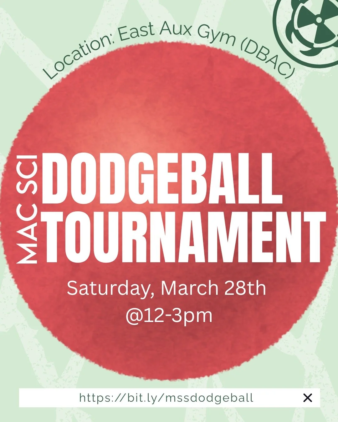 Ready, set, DODGE! 🏐 Duck the hits, bring the heat, and battle it out at our Dodgeball Tournament on Saturday, March 28th.

Sign up as a free agent or roll in with your squad. Teams don&rsquo;t have to be full to register -- we&rsquo;ll help fill th