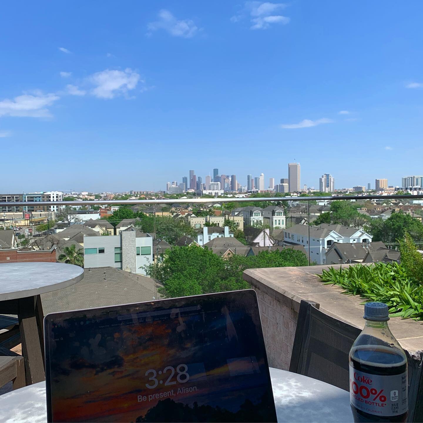It was a beautiful day to work outside with this amazing view. I will miss being a short walk away from this when I move to Austin! 

⁣
.⁣
.⁣
.⁣
.⁣
.⁣
#workfromanywhere #wfh #amazingview #houstontexas #htown #htx #work #entrepreneurship #motivation #