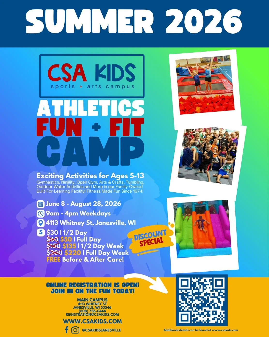 🌴Get ready for an unforgettable summer! ☀️The CSA Kids FUN &amp; FIT Summer Camp is back, and it&rsquo;s more exciting than ever! With familiar faces leading the way, we know how important consistency is for you and your child!

Every day at camp is