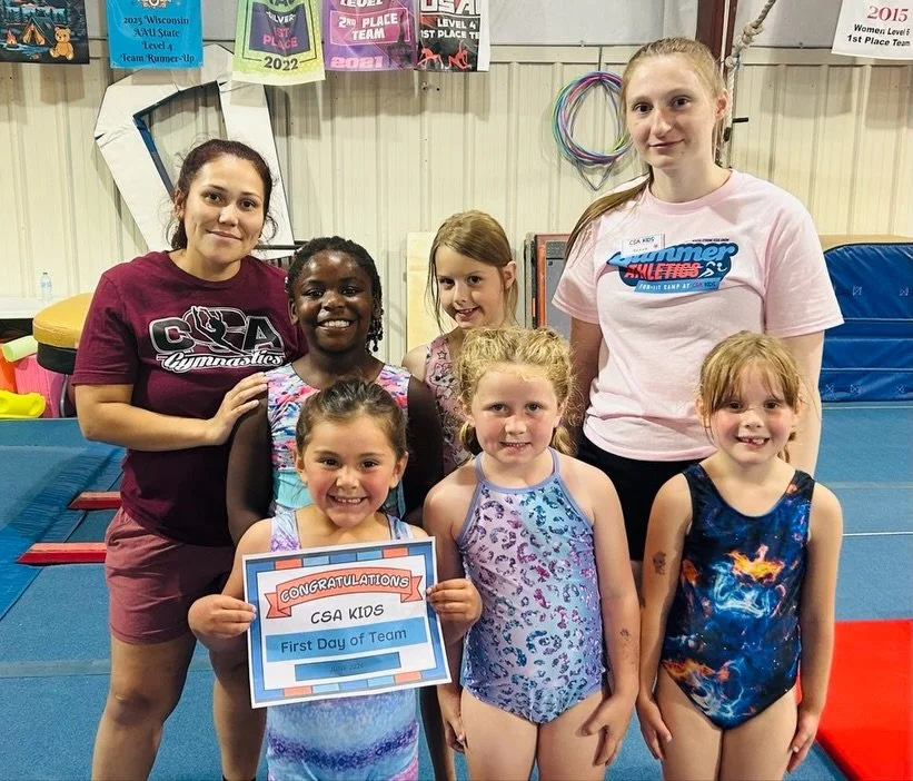 Say hello to our newest team athletes! 🤸&zwj;♀️❤️💙 We can&rsquo;t wait to watch these girls grow, learn, and make memories this season!

#CSAKids #TeamCSA #GymnasticsLife #gymnasticsteam #teamlife