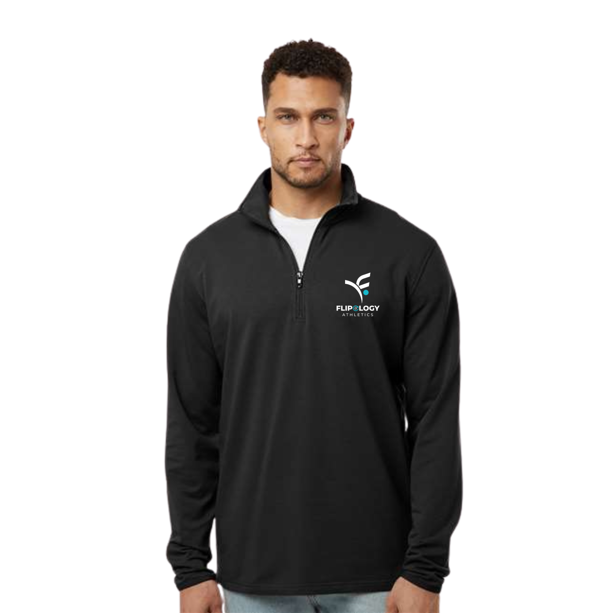 Flipology Men's Active Quarter-Zip Black.png