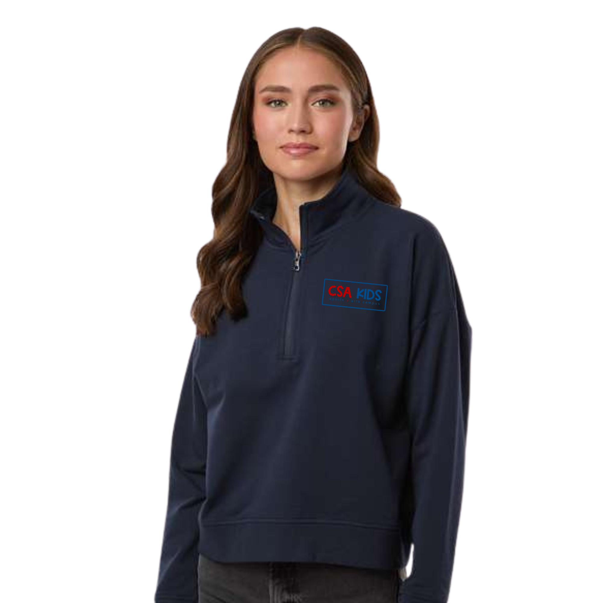 CSA Women's Campus Quarter-Zip Navy.png