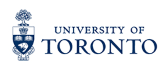 University of Toronto logo with a blue crest and the words 'University of Toronto' in blue text.