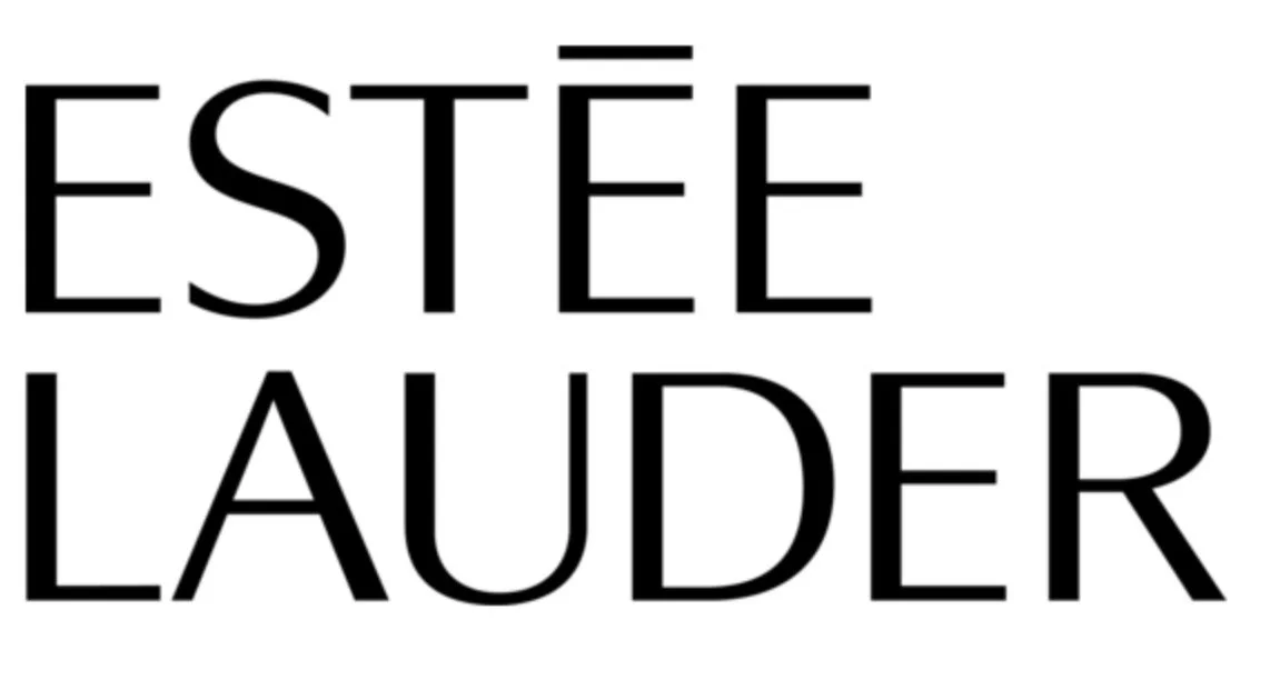 The logo of Estée Lauder, featuring the brand name in black uppercase letters on a white background.