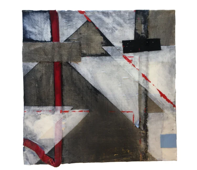 2020. Acrylic, fabric, canvas, wood board.