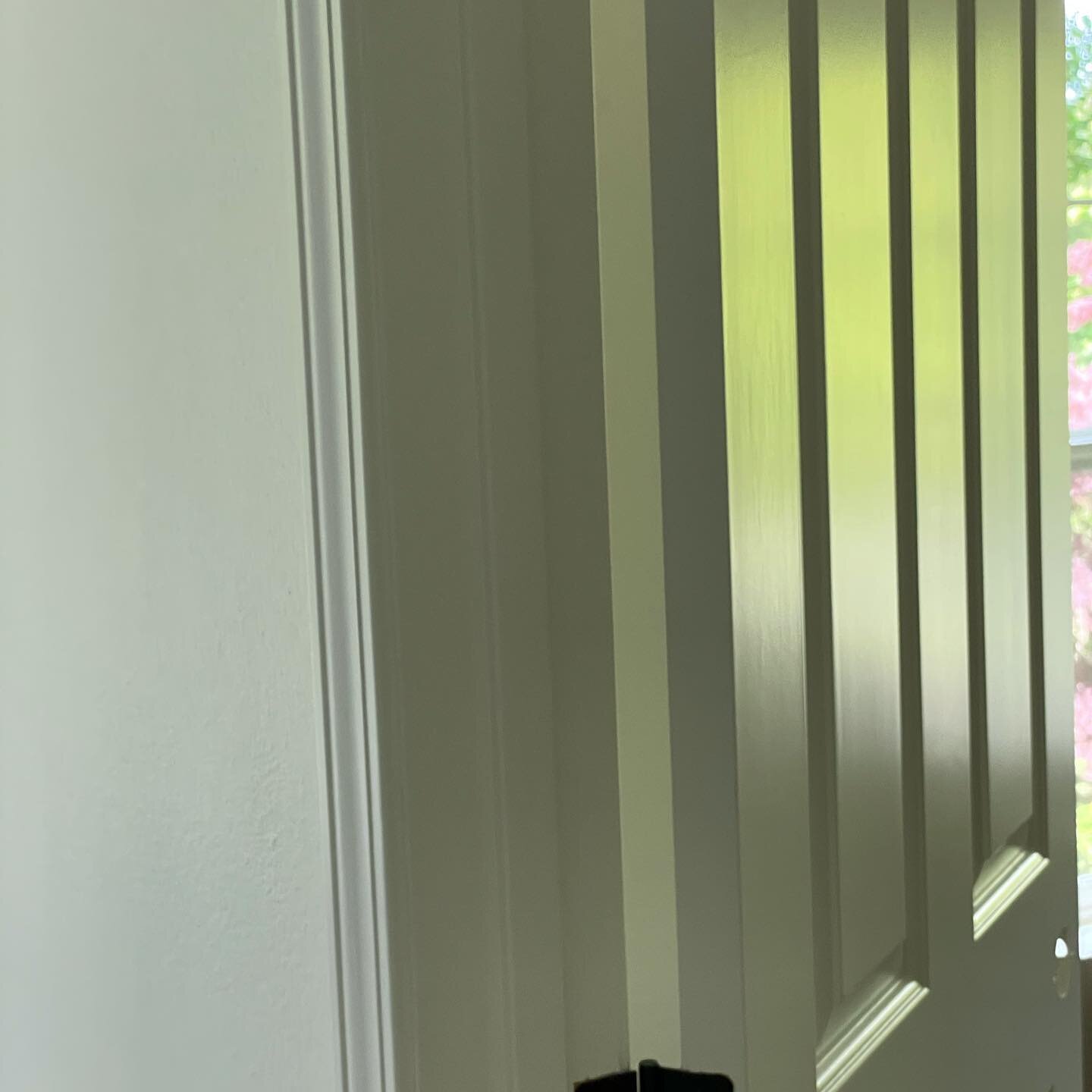 All of this beautiful millwork sprayed with ScuffX satin